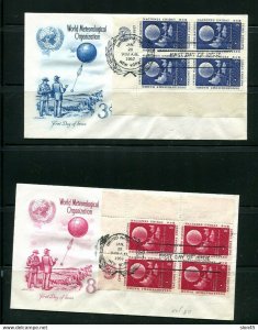 USA 1957 13 FDC covers  Complete year New York office in Blocks of 4 12669