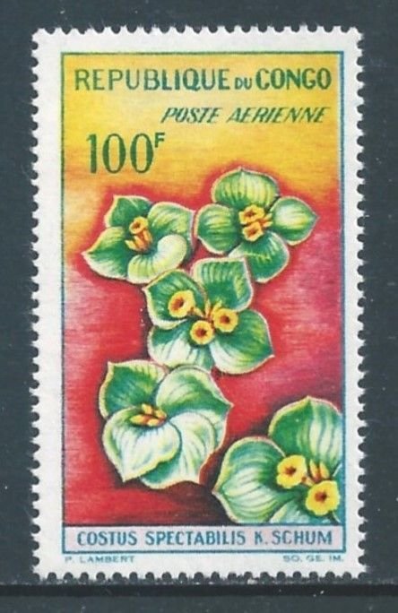 Congo P.R. #C8 NH 100fr Flowers