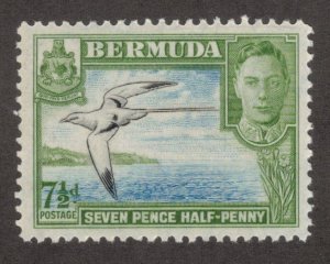 BERMUDA 1941 7½d Bird and Ocean; Scott 121D, SG 114c; MNH