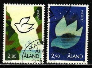 Finland, Aland Islands # 114-15 ~ Cplt Set of 2 ~ CTO, HMR ~ cv 2.35