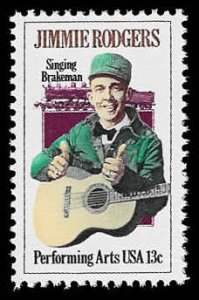 PCBstamps   US #1755 13c Jimmie Rodgers, 1978, MNH, (13)