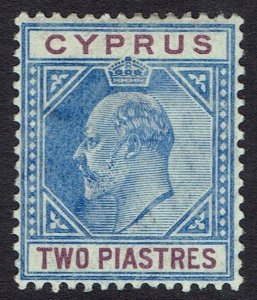 CYPRUS 1904 KEVII 2PI WMK MULTI CROWN CA