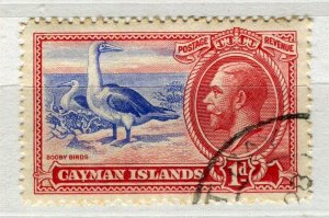 CAYMAN ISLANDS; 1930s early pictorial GV issue fine used Shade of 1d. value