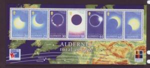 Alderney Sc 133a 1999 Solar Eclipse stamp sheet mint NH