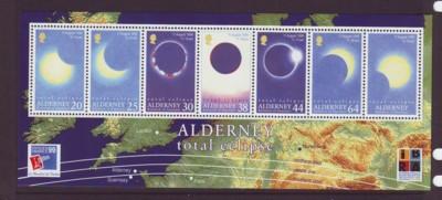 Alderney Sc 133a 1999 Solar Eclipse stamp sheet mint NH