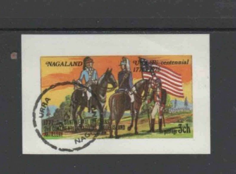 NAGALAND OF INDIA 1976 U.S BICENTENNIAL MINT VF NH O.G IMPCTO S/S (7NAG)