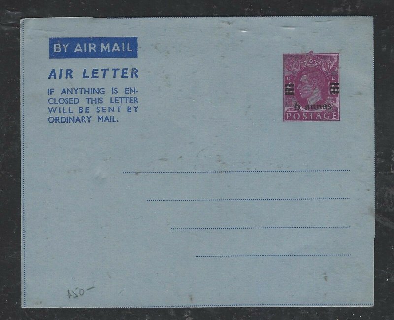 MUSCAT  COVER (PP1304BB) KGVI 6A/6D ON GB AEROGRAM UNUSED