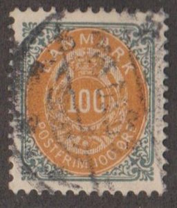 Denmark Scott #52 Stamp - Used Single