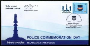 India 2017 Telangana Police Commoration Day My Stamp Special Cover # 18439