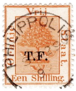 (I.B) Orange Free State Telegraphs : 1/- Yellow-Orange (setting 6)