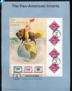 USPS 2001 SOUVENIR PAGE 80c PAN AM INVERTS #3505