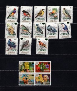 Aitutaki O17-O33 Birds 1985 MNH Complete Set K1XLC