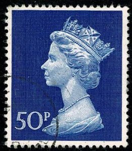 GB 1970 50p ultramarine. SG 831. Fine used single