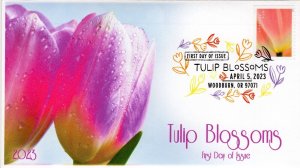 23-069, 2023, Tulip Blossoms, First Day Cover, Digital Color Postmark, Wooburn O