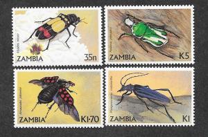 Zambia 339-342 Mint NH Bugs!