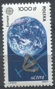 Poland Sc#3038 MNH, 1000z multi, Europa (C.E.P.T.) 1991 - Europe in Space (1991)