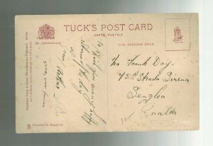 1910s Malta Postcard Birthday Postcard cover War Tax Stamps