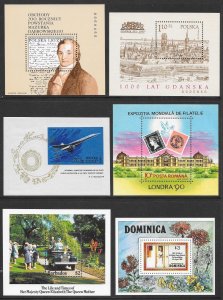 WORLDWIDE (120) All Different Souvenir SHeets ALL Mint Never Hinged