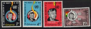 GHANA SG328/31 1963 15th ANNIV OF DECLARATION OF HUMAN RIGHTS MNH