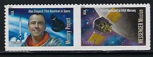 Catalog #4527 28 Pair Forever Stamps Space Firsts Mercury Project Messenger