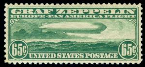 MOMEN: US STAMPS #C13 GRAF ZEPPELIN MINT OG NH VF/XF