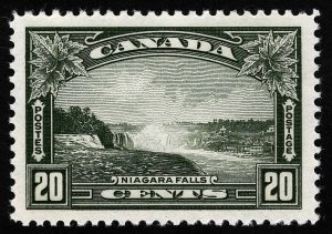 CANADA Sc 225 Olive Green 20¢ MNH Original Gum Lrg Margins *Oak Lot