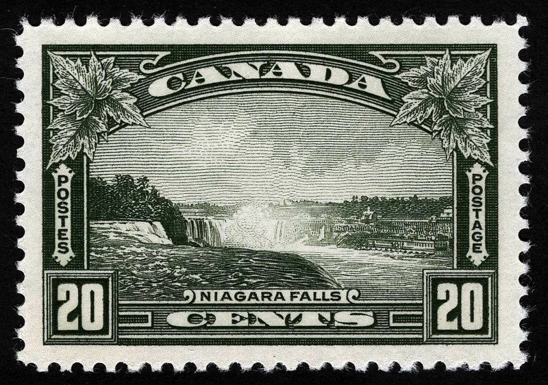 CANADA Sc 225 Olive Green 20¢ MNH Original Gum Lrg Margins *Oak Lot