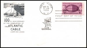 US 1112 Atlantic Cable House of Farnam U/A FDC