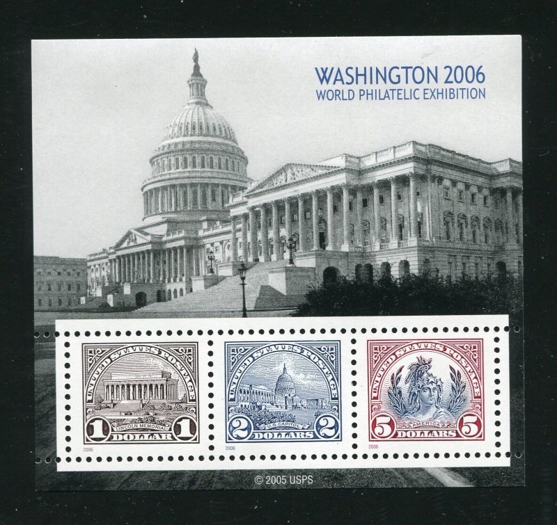 4075 Washington World Philatelic Expo Stamp Sheet 2006 MNH