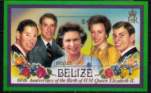 BELIZE Sc# 811 MNH FVF SS Elizabeth II Royal Family Birthday