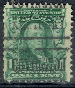 1903 1c Franklin with precancel from COVINGTON KY (300-L-1R var1) Nice type!