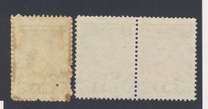 3x Newfoundland Revenue Stamps; NFR24-50c, NFR25-Pair $1.00 Guide = $65.00