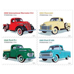 2016 47c Pickup Trucks, Artist Chris Lyons, Block of 4 Scott 5101-04 Mint VF NH 