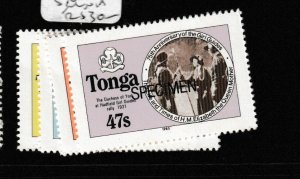 Tonga SC 608-11 Specimen Small Font MNH (3gci)