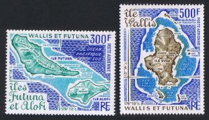 Wallis and Futuna Maps of Islands 2v 1978 MNH SC#C78-C79 SG#282-283