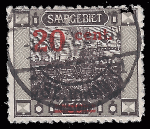 Germany Saar 1921 Sc 89 Mi 74a used near fine