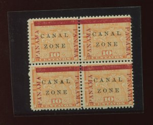 Canal Zone Scott 13a Antique CANAL Var Mint in Block of 4 Stamps (CZ13-62)