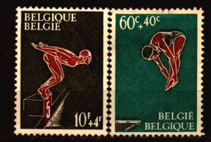 Belgium Scott B791 - B792 Unused Hinged - The 60c value has no gum