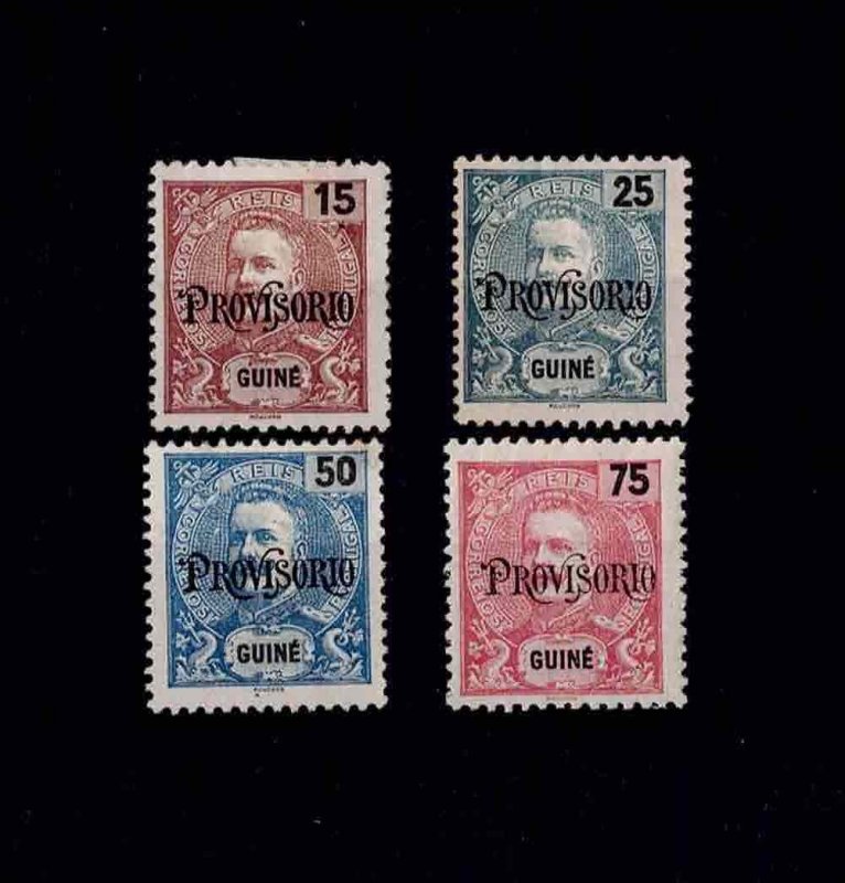 x Portuguese GUINEA 1902 MH full set Provisorio D. Carlos Sc#90-3 Mf#85-8=YT#