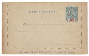 Comoro Is 1891 15c lettercard fine unused