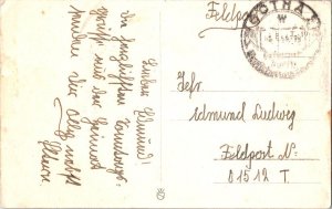 Germany Soldier's Free Mail 1944 Gotha PPC Feldpost to Feldpost 01512T.  Toning.