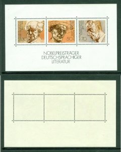 Germany 1978. Souvenir Sheet. MNH. Nobel Prize Winners. Sc# 1267