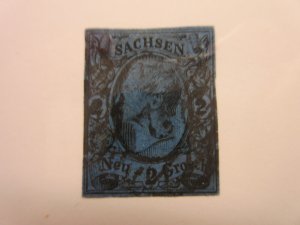 German States SAXONY Scott 11 USED Lot11.2 Cat $20