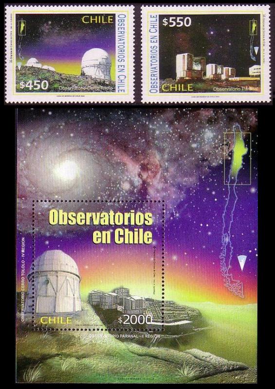 Chile Observatories 2v+MS SG#2057-MS2059 MI#2078-2079+Block 54