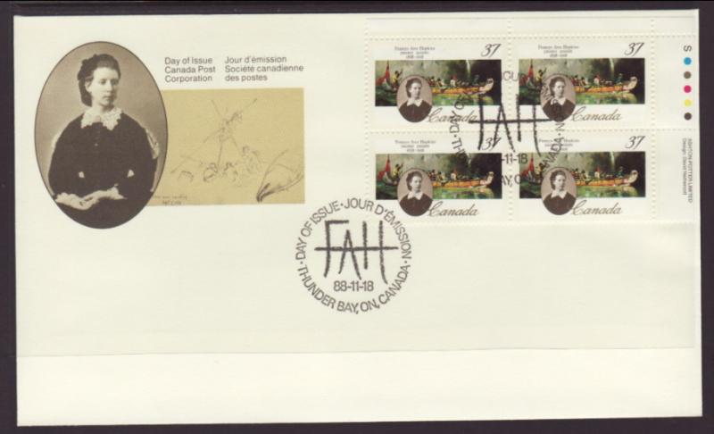 Canada 1227 Painting Plate Block Canada Post U/A FDC