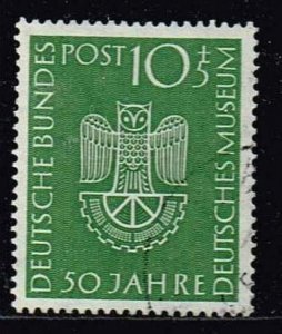 Germany 1952,Sc.#B331 used, Owl on gear (Signum of the German Museum)