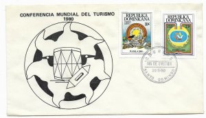 DOMINICAN REPUBLIC, DOMINICANA, 1980, TOURISM WORLD CONFERENCE FDC COVER