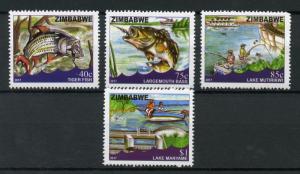 Zimbabwe 2017 MNH Fishing 4v Set Fish Fishes Lakes Mutirikwi Mayame Stamps