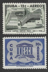 Cuba # C193-94  UNESCO Headquarters, Paris    (2) Mint NH