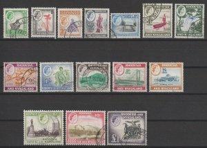 RHODESIA & NYASALAND 1959 SG 18/31 USED Cat £90